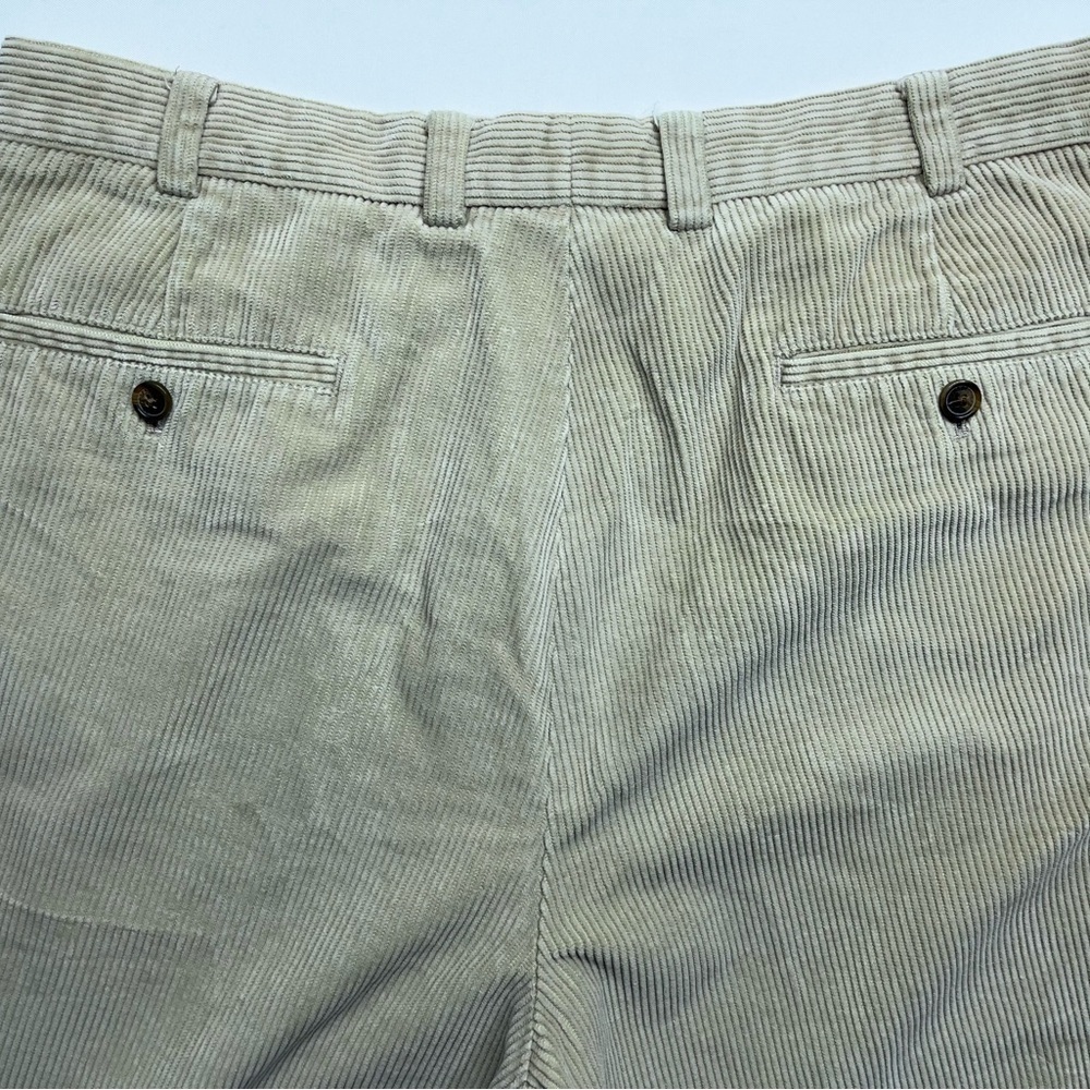 Brooks Brothers Corduroy Pants Mens Size 36x30 Elliot Fit Pleated Cuffed Preppy - Picture 11 of 12
